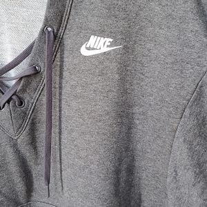 Nike Lace-Up Hoodie Size Large